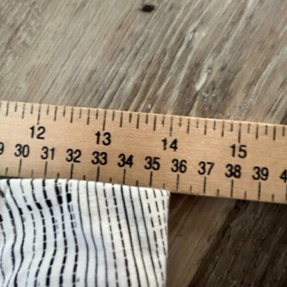 OPEN EDIT Relaxed Fit Linen Blend Pants Size Small Striped Tailored Trousers - Picture 7 of 16